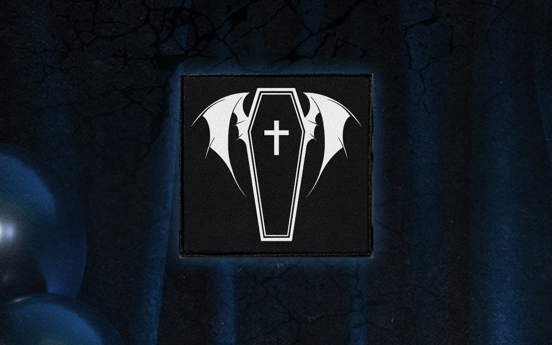 Bat Coffin Sew On Patch